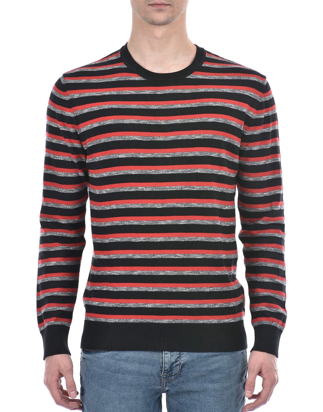 Numero Uno Men Striped Red Sweater